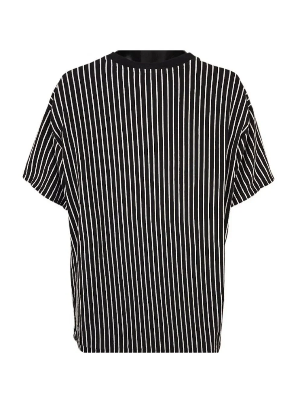 Striped T Shirt Mens Size Large Black White Original Use OVERSIZED Fit